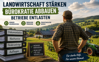 Landwirtschaft stärken – Bürokratie abbauen, Betriebe entlasten