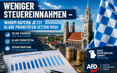 Weniger Steuereinnahmen – jetzt braucht Bayern eine solide Finanzpolitik